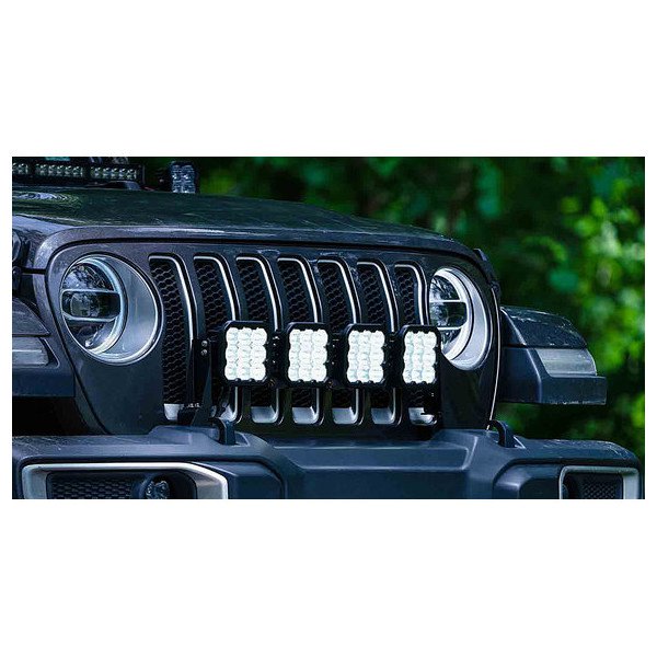 Diode Dynamics, SS5 4-Pod CrossLink Grille Lightbar Kit, in White Sport Combo Pods for 18-23 Jeep Wrangler JL