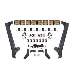 Diode Dynamics, SS5 CrossLink Windshield Yellow Combo Lightbar Kit, Sport Kit for 07-18 Jeep Wrangler JK Diode Dynamics, SS5 CrossLink Windshield Yellow Combo Lightbar Kit, Sport Kit for 07-18 Jeep Wrangler JK