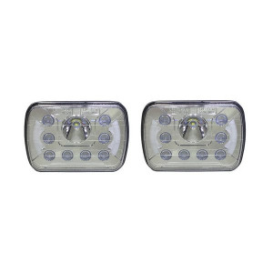 Quake LED, Tempest Half Halo 5x7" LED Headlight Kit, for 84-01 Jeep Wrangler YJ, Cherokee XJ & Comanche MJ Quake LED, Tempest Half Halo 5x7" LED Headlight Kit, for 84-01 Jeep Wrangler YJ, Cherokee XJ & Comanche MJ