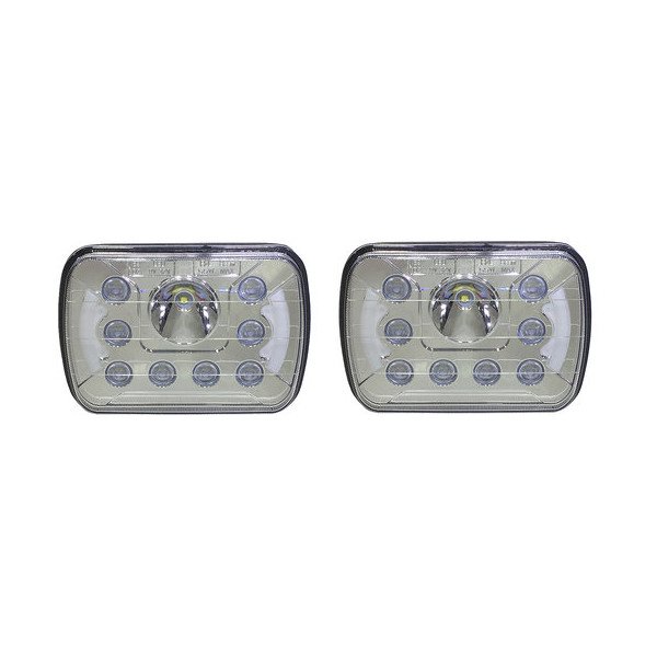 Quake LED, Tempest Half Halo 5x7" LED Headlight Kit, for 84-01 Jeep Wrangler YJ, Cherokee XJ & Comanche MJ
