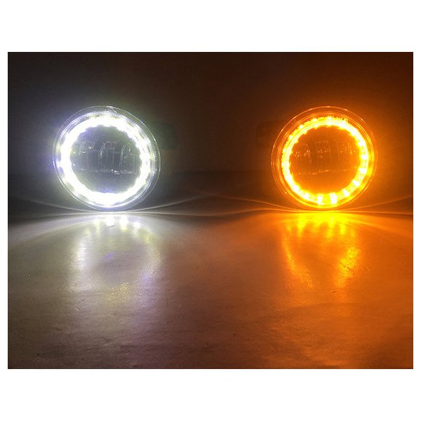 Quake LED, Halo 4" LED Fog Lights with DRL, for 07-18 Jeep Wrangler JK Quake LED, Halo 4" LED Fog Lights with DRL, for 07-18 Jeep Wrangler JK