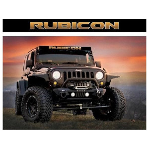Aerolidz, Rubicon Logo Insert, in Orange for Dual LED Light Bar Silencer