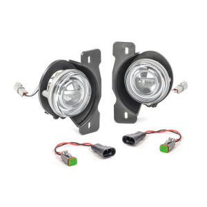 Quadratec, LED Fog Lights Kit, 07-09 JK with 10th Anniversary Steel Bumper, for 07-23 Jeep Wrangler JL (with Rubicon Steel Bumper) & JK (with 10th Anniversary Bumper)