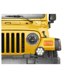 Premium LED Projector Beam Headlights, With 97-04 TJ Flood Fog Lights