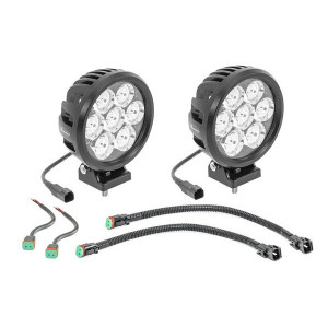 Quadratec, Hi Performance 6" Round LED Light Kit, 97-04 10&deg; Spot Beam, for 97-06 Jeep Wrangler TJ & Unlimited