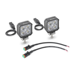 Quadratec, 3" LED Sleek Cube Lights - 160&deg; Flood Beam, without Wiring Harness