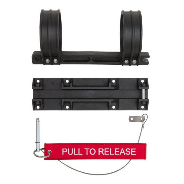 Extreme Duty Fire Extinguisher Bracket, Flat Surface - 3in Diameter Cylinder Extreme Duty Fire Extinguisher Bracket, Flat Surface - 3in Diameter Cylinder