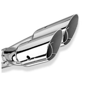 Borla, Dual Round Angle-Cut Intercooled Exhaust Tip 2 1/2" Inlet & 14" Length, Universal Borla, Dual Round Angle-Cut Intercooled Exhaust Tip 2 1/2" Inlet & 14" Length, Universal